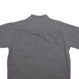WRANGLER Plain Shirt Grey Short Sleeve Mens L