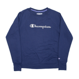 CHAMPION Sweatshirt Blue Womens S