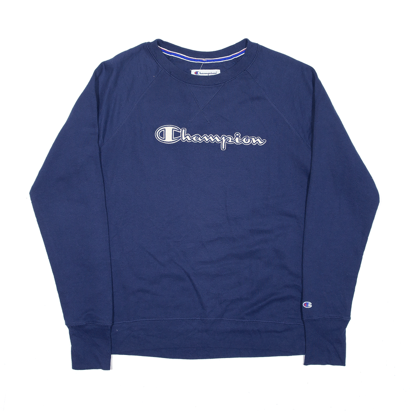 CHAMPION Sweatshirt Blue Womens S