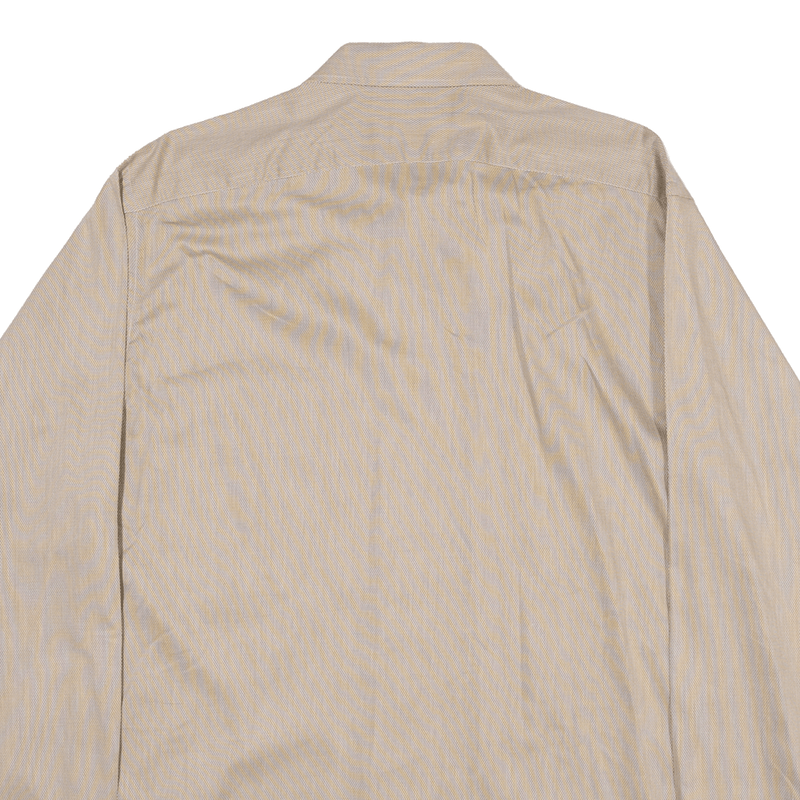 PIERRE CARDIN Mens Plain Shirt Beige Long Sleeve M