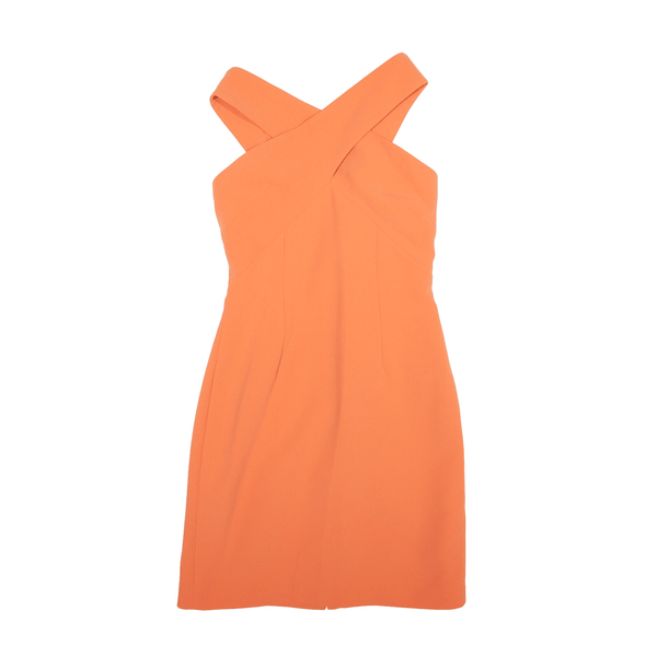 REISS Mini Dress Orange Sleeveless Short Womens UK 8