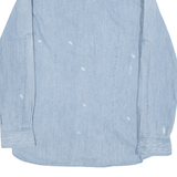 G-STAR Raw Denim Shirt Blue Long Sleeve Mens XL