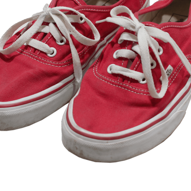 VANS Womens Sneaker Shoes Red Canvas UK 5