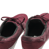 VANS Mens Sneaker Shoes Maroon Canvas UK 8