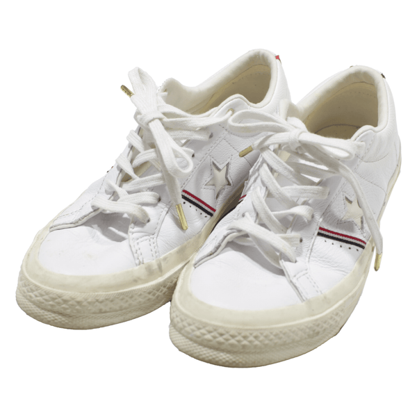 CONVERSE Womens Sneaker Shoes White Leather UK 5