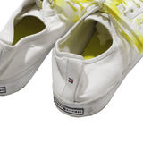 TOMMY HILFIGER Womens Sneaker Shoes White Canvas UK 7