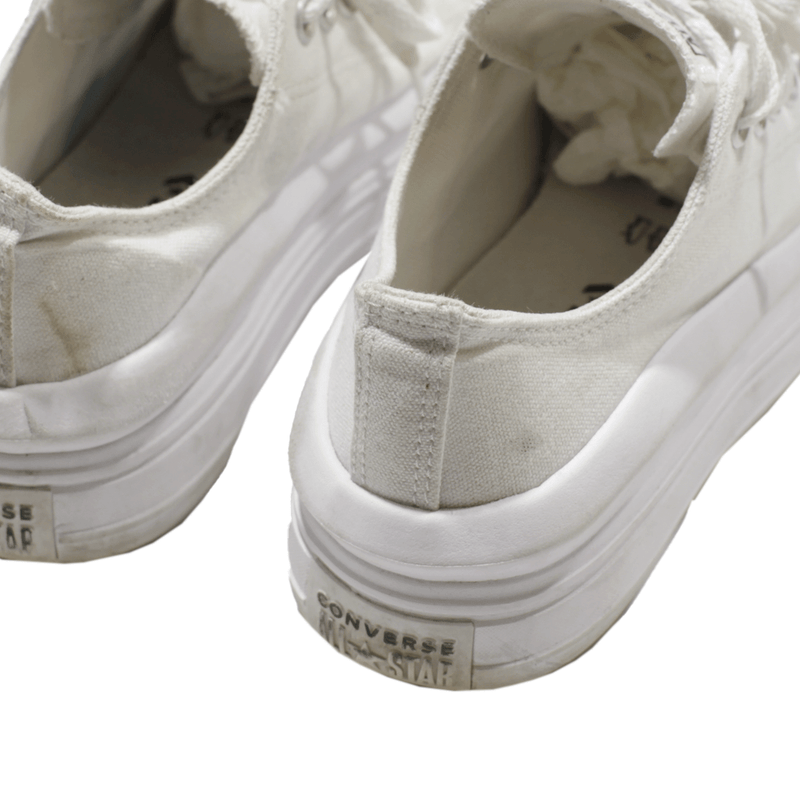 CONVERSE Platform Womens Sneaker Shoes White Canvas UK 5.5