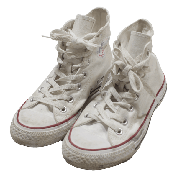 CONVERSE Womens Sneaker Shoes White Canvas UK 4.5