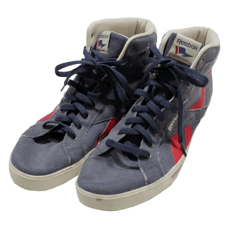 REEBOK Mens Sneaker Shoes Blue Canvas UK 11.5