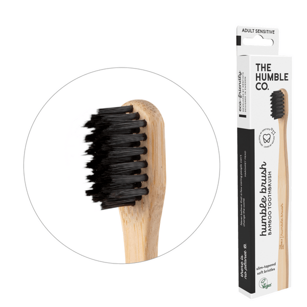 Adult Sensitive Bamboo Toothbrush - Black