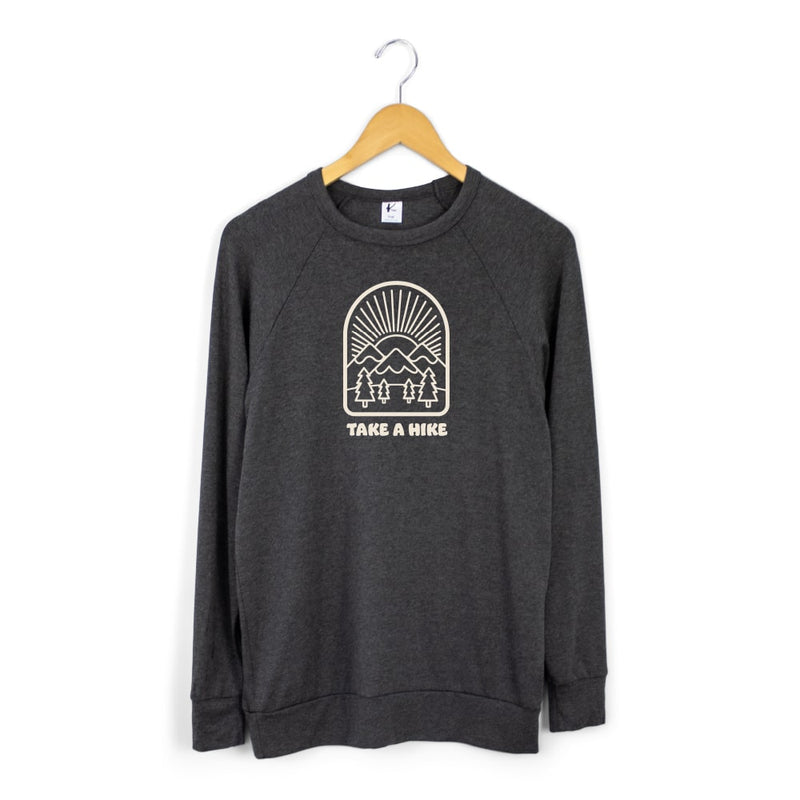 Adult Unisex ’take a Hike’ Pullover | Charcoal Men’s Bamboo/cotton 2