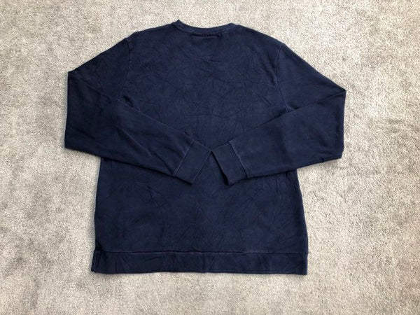 Fila Sweatshirt Mens Large Blue Crew Neck Pullover Sweater Long Sleeve Outdoor