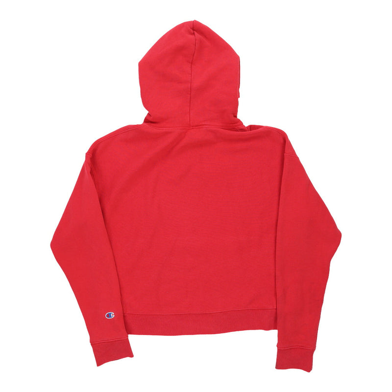 Vintage Champion Hoodie - XL Red Cotton - Thrifted.com