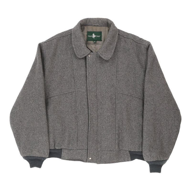 Vintage grey Hunt Club Varsity Jacket - mens x-large