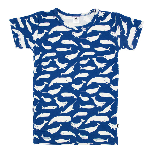 Baby/kid’s/youth All-over Print Slim-fit T-shirt | Whales Kid’s Bamboo/cotton 1