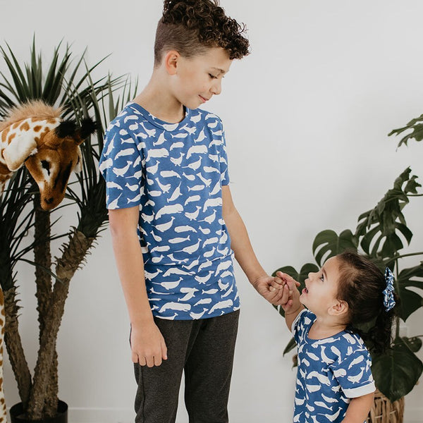 Baby/kid’s/youth All-over Print Slim-fit T-shirt | Whales Kid’s Bamboo/cotton 2