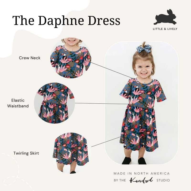 Baby/kid’s/youth Daphne Dress | Paradise Floral Girl’s Bamboo/cotton 5