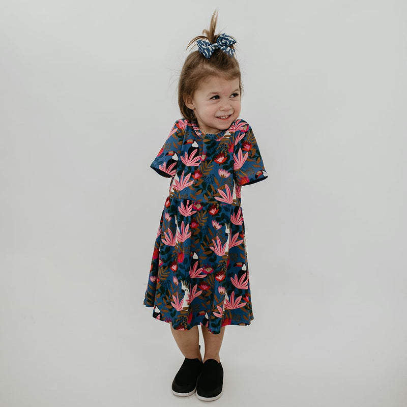 Baby/kid’s/youth Daphne Dress | Paradise Floral Girl’s Bamboo/cotton 3