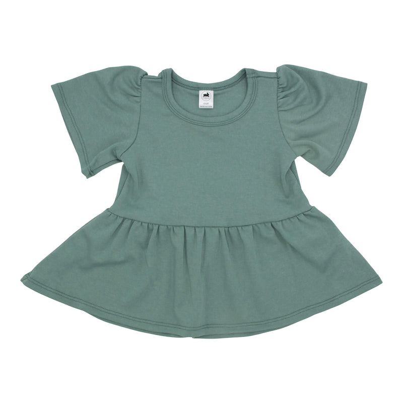 Baby/kid’s/youth Peplum Top | Eucalyptus Kid’s T-shirt Bamboo/cotton 1