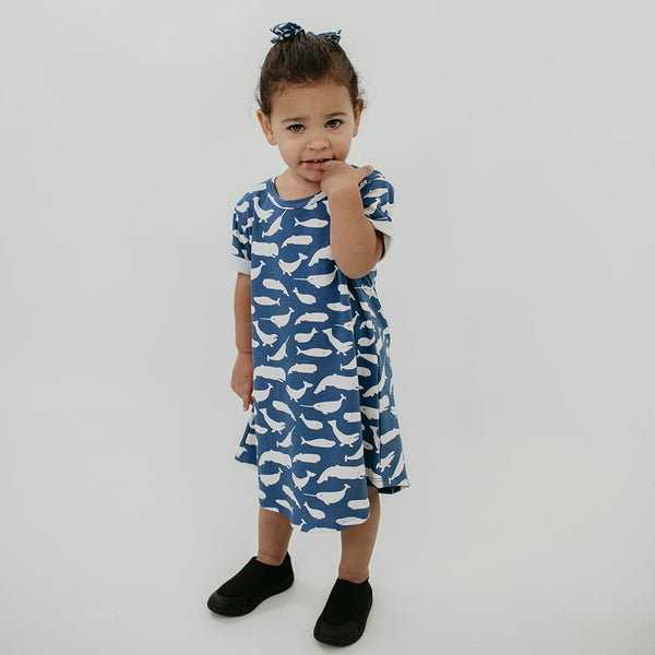 Baby/kid’s/youth Winslow Dress | Whales Girl’s Bamboo/cotton 2