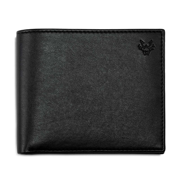Wallet with Coin Pocket in Black with Red