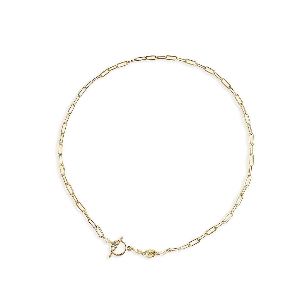 Astor & Orion Wise Heart Gold Charm Necklace - Gold