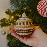 Boho Christmas Balls / Ornaments - Handmade in Iraca Palm , 3" Diameter