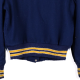 "Cammie" Unbranded Varsity Jacket - XS Navy Wool Blend