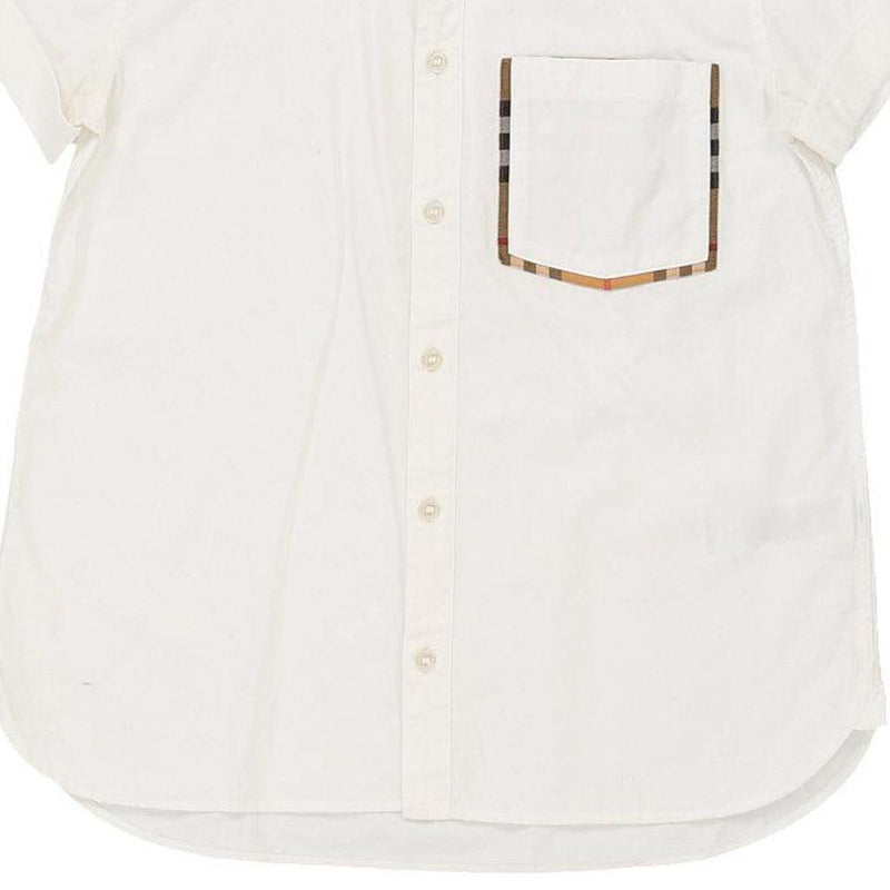 Vintage white 12 Years Burberry Short Sleeve Shirt - boys medium