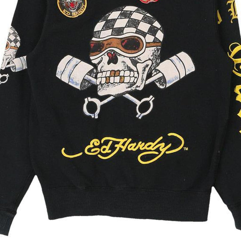 Vintage black 10-12 Years Ed Hardy Hoodie - boys medium