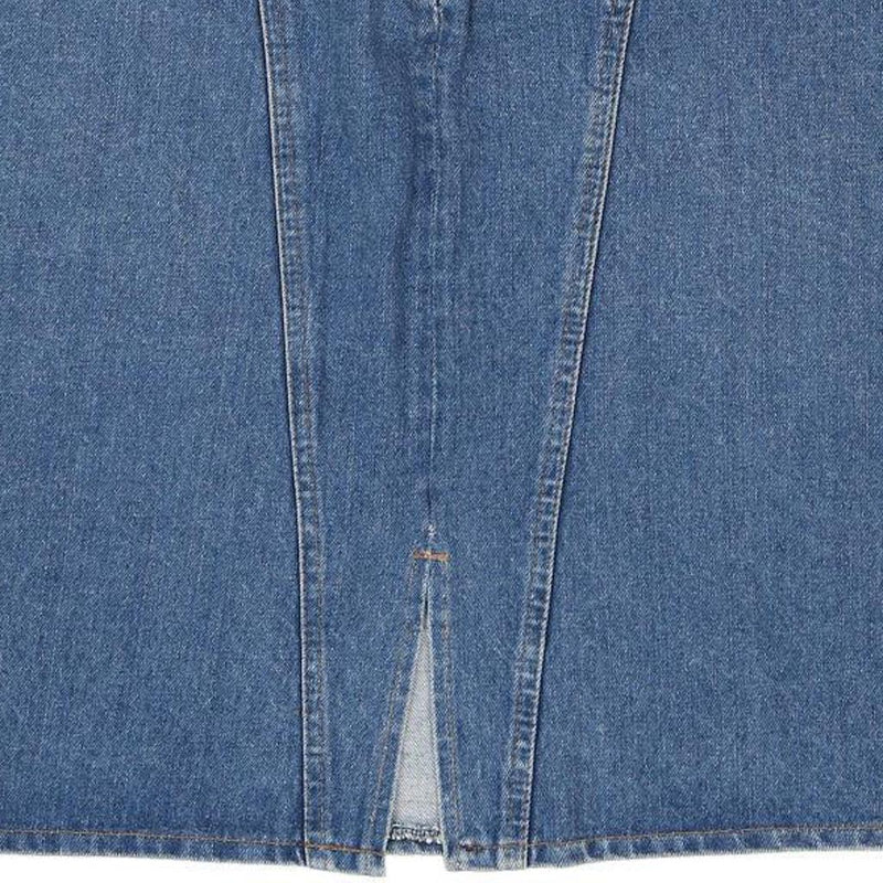 Rancheros Midi Denim Skirt - 30W UK 10 Blue Cotton