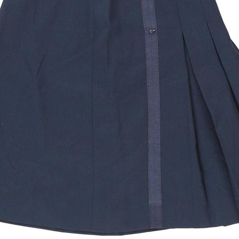 Green Village Midi Skirt - 24W UK 4 Navy Polyester Blend