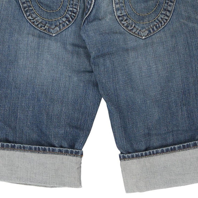 True Religion Denim Shorts - 30W UK 8 Blue Cotton