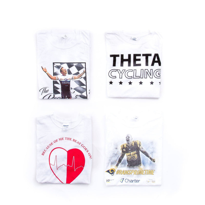 Preloved Printed White T-Shirts | Set of 4