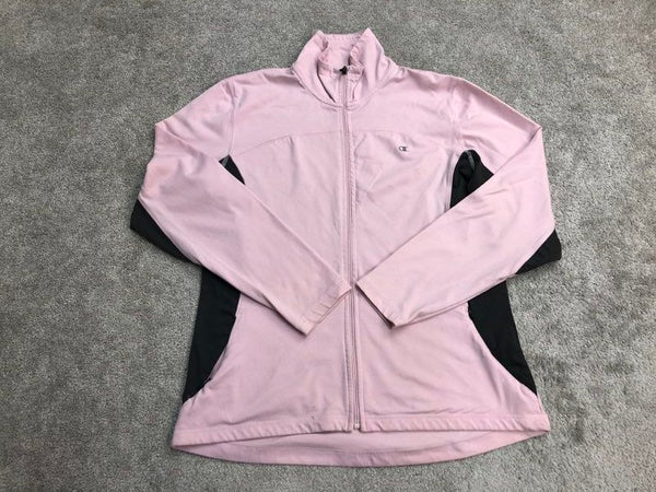 Champion Jacket X Large Pink Mens Activewear Workout Track Jacket Long Sleeve