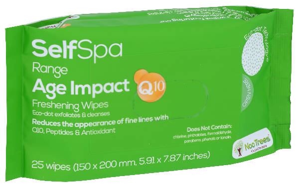 NooTrees SelfSpa Age-Impact Anti-Aging Wipes with Eco-Dot 25 Sheets