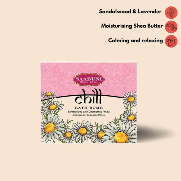Chill Bath Bomb - Sandalwood with Chamomile Petals