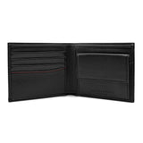 Wallet with Coin Pocket in Black with Red