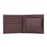 Coin Wallet in Chestnut Brown with Red