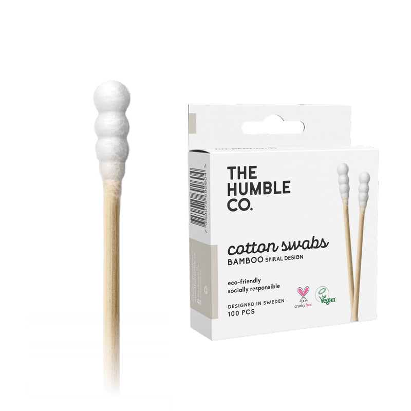Cotton Swabs - Spiral Tip - White 100-pack - humble-usa