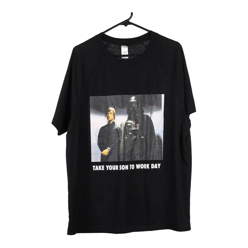 Vintage black Star Wars T-Shirt - mens xx-large
