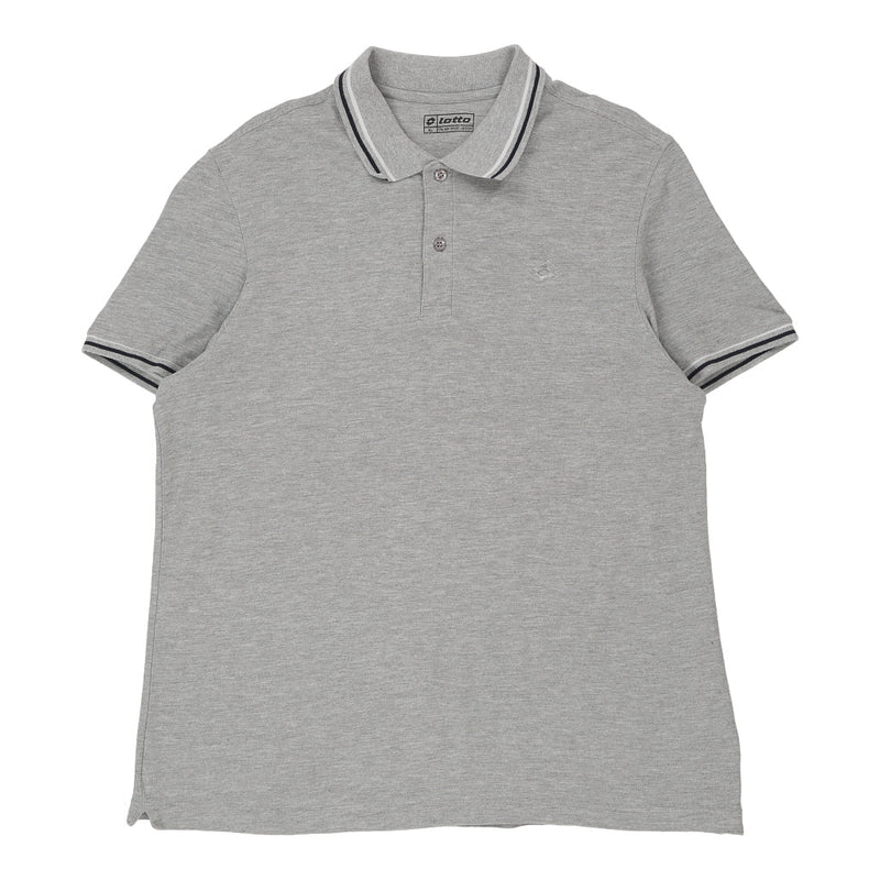 Vintage Lotto Polo Shirt - XL Grey Cotton