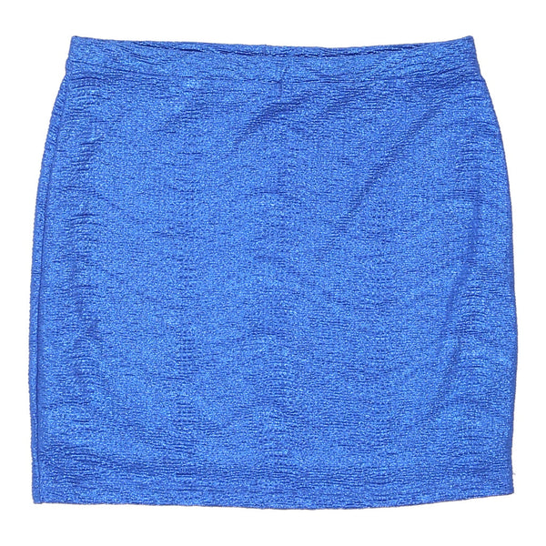 Unbranded Mini Skirt - 28W UK 8 Blue Polyester