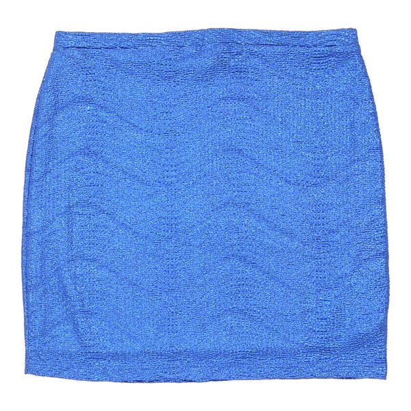 Unbranded Mini Skirt - 28W UK 8 Blue Polyester