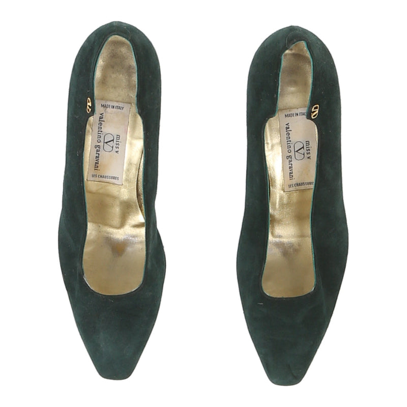 Vintage Valentino Heels - UK 8.5 Green Suede