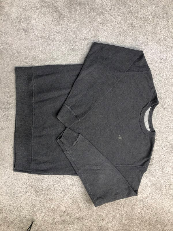 Champion Sweatshirt Mens Gray Medium S0888 Powerblend Fleece Pullover Sweater