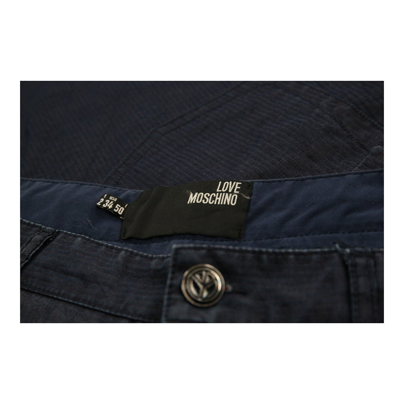 Love Moschino Shorts - 36W 9L Navy Cotton Blend