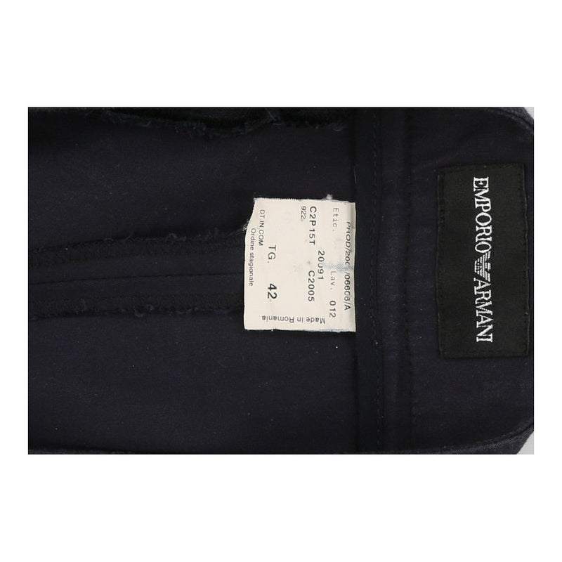 Emporio Armani Trousers - 32W 34L Blue Cotton