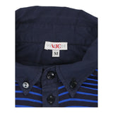 Versace Jeans Couture Striped Polo Shirt - Medium Blue Cotton
