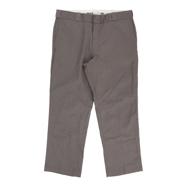 874 Dickies Trousers - 38W 30L Grey Cotton Blend